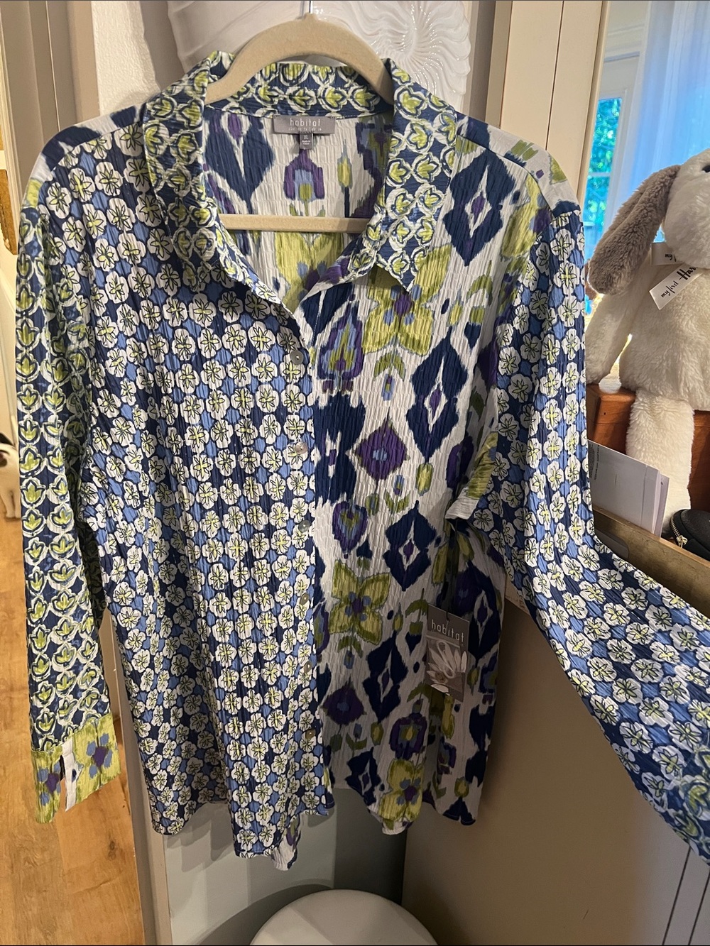Habitat Button Down Tunic Top NWT